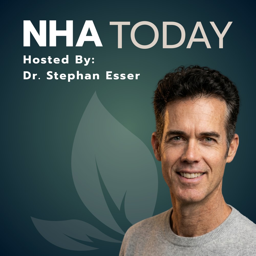 NHA Today podcast cover, hosted by Dr. Stephan Esser